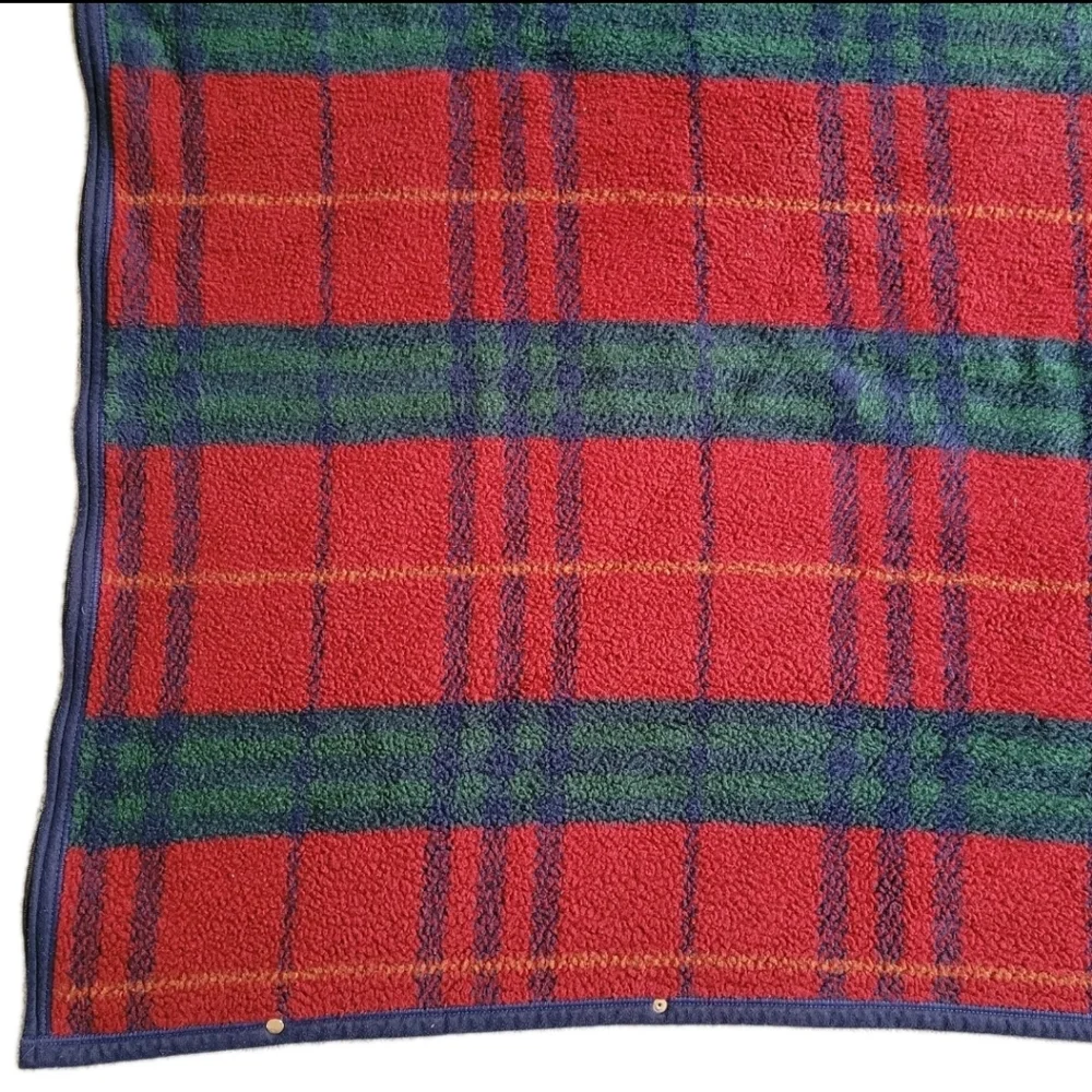 Biederlack Cuddle Wrap Throw Blanket Plaid Snap Zip Up Wearable Snuggie 50x60